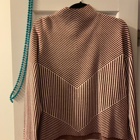 cynthia rowley geometric striped sweater - Picture 1 of 3